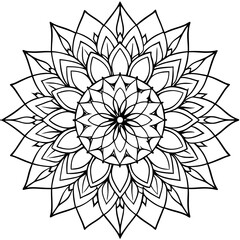 Elegant Line Art Mandala Vector Design
