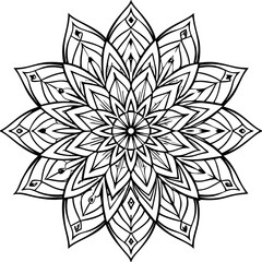 Elegant Line Art Mandala Vector Design