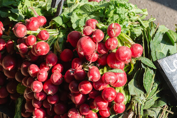 Frutas vermelhas na feira