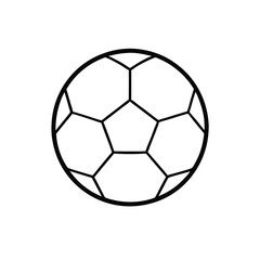 Obraz premium soccer ball icon vector silhouette, black color silhouette, isolated white background