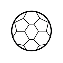 Naklejka premium soccer ball icon vector silhouette, black color silhouette, isolated white background