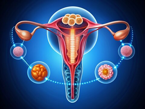 Hormone regulation reproductive system female menstrual cycle scientific concept
