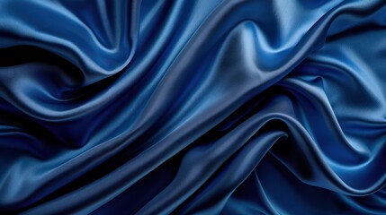 Abstract Blue Silk Fabric Texture