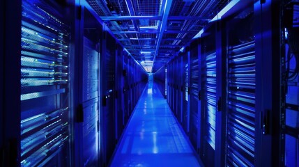 Fototapeta premium Server Room Corridor