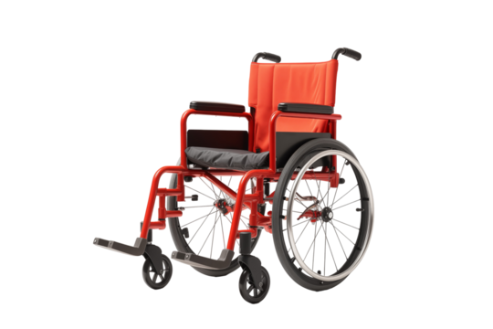 Wheelchair on transparent background. Png cut out image. Old age related topics. Disabled person. Disability related topic. Nursing home. Image for graphic designer. Image for flyers. 