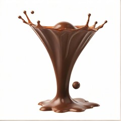 Obraz premium Splash of Chocolate Liquid