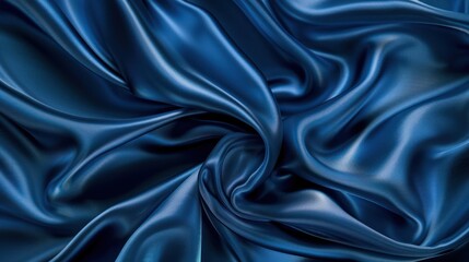Obraz premium Abstract Blue Satin Fabric