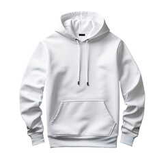 white hoodie front isolated on transparent and white background