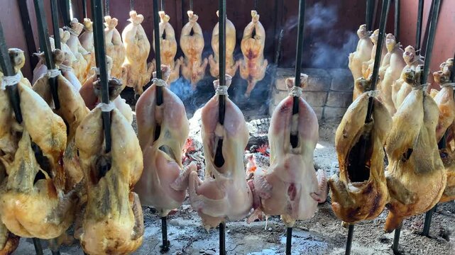 Turkish Style Grilled Chicken on Fire in Multan