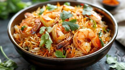 "A Flavorful Journey into the World of Prawn Biriyani: Savor the Rich Spices, Aromatic Rice, and Perfectly Cooked Prawns"







