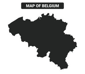 Fototapeta premium Simple Belgium Black map flat vector illustration