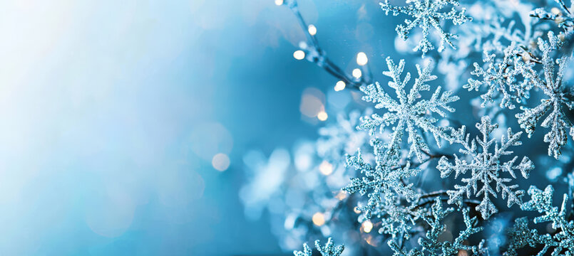 Minimalistic Holiday Email Footer with Elegant Snowflake Patterns and Happy Holiday Message