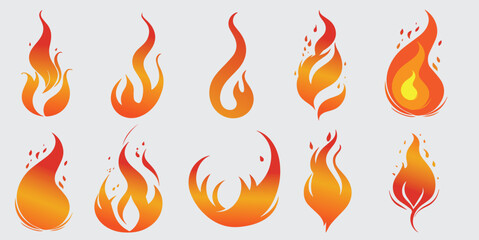 Fire emblem icon set