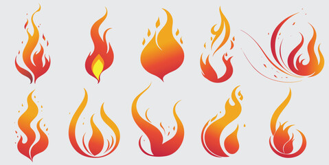 Fire emblem icon set