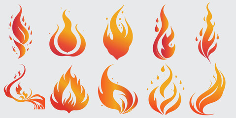 Fire emblem icon set