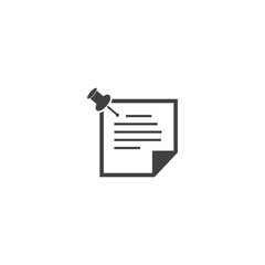 Sticky note icon vector illustration template