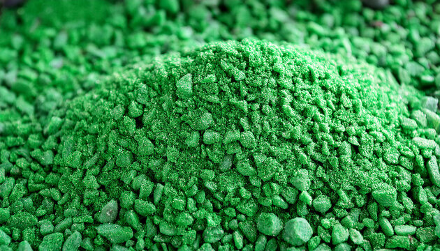 Green sand or glauconite, natural mineral used in gardening.