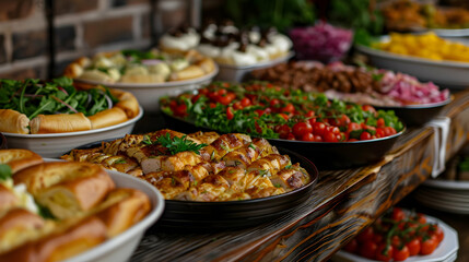 Obraz premium Lavish Breakfast Spread