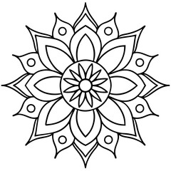 Mandala Line Art Vector Design