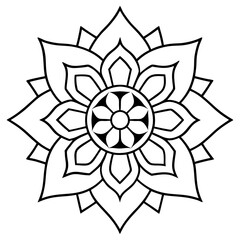 Mandala Line Art Vector Design
