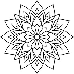 Mandala Line Art Vector Design