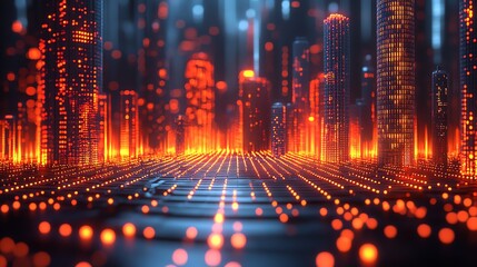 Abstract rendering of a digital economy being shaped by policy changes, concept of adaptive economic strategies