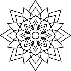 Mandala Line Art Vector Design