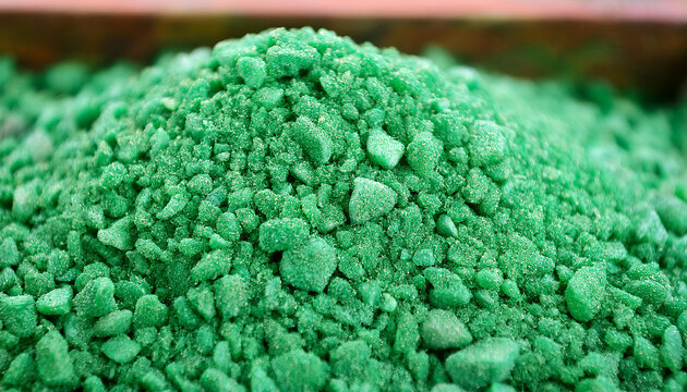 Green sand or glauconite, natural mineral used in gardening.