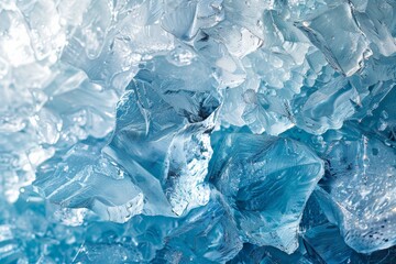 Obraz premium texture ice transparent natural ice graphics beautiful winter background material frozen water 