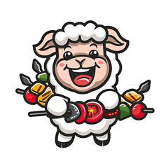 Obraz premium Beautiful Sheep Logo, Farm Animal Design for Your Corporate and Business Graphic Resource or Creative Project, Ai Generative