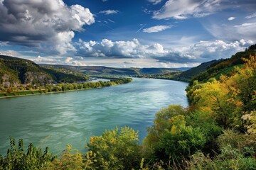 Exploring the rhine  breathtaking landscapes and scenic wonders along the riverbank