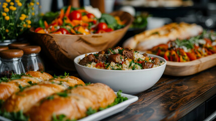 Obraz premium Lavish Breakfast Spread 