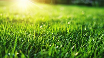 Fototapeta premium Close-up of Lush Green Grass