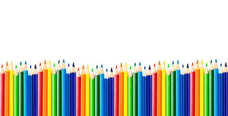 Color pencils isolated on transparent background. Png format	
