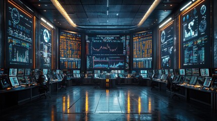 Modern trading hub, bustling atmosphere, traders engaged in intense discussions, screens displaying market data, dynamic energy evident throughout.