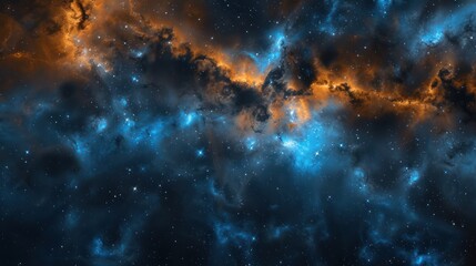 Obraz premium Cosmic Nebula: A Symphony of Stars and Gas
