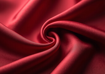 Obraz premium The background is made of beautifully draped red fabric.