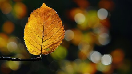 Obraz premium Autumn Leaf Backlit