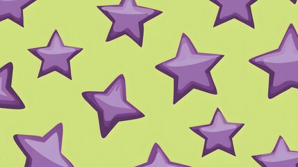 Obraz premium Purple Stars on Green Background, Abstract Image, Texture, Pattern, Wallpaper, Cover and Screen for Smartphone, PC, Laptop, 9:16 and 16:9 Format
