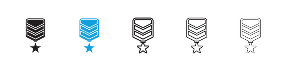 Military rank badge icon