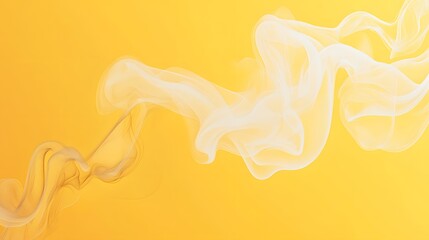 White Smoke on Yellow Background, Abstract Image, Texture, Pattern, Wallpaper, Cover and Screen for Smartphone, PC, Laptop, 9:16 and 16:9 Format