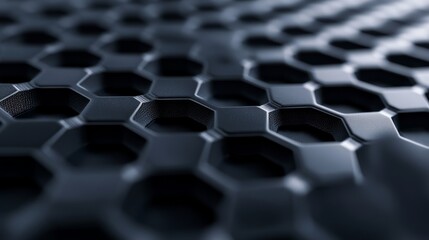 Fototapeta premium Abstract Black Hexagon Pattern Background