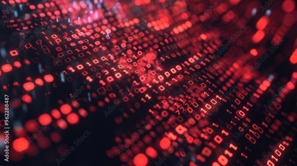 Poster binary code background