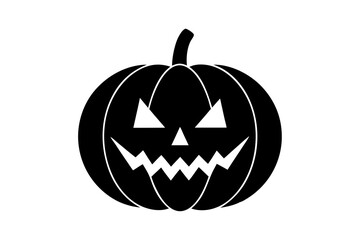 Halloween pumpkin in flat style for poster, banner, greeting card. Vector illustration.