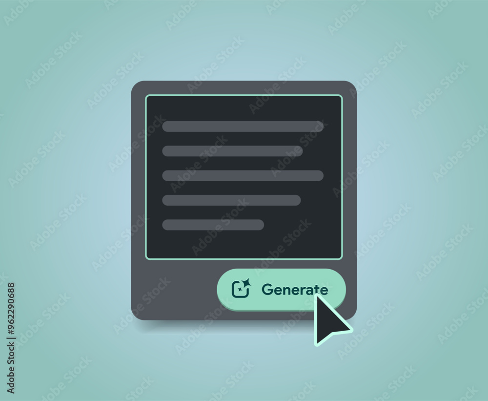 Poster ai content placeholder design. llm assistant chat interface. input prompt box. artificial intelligen