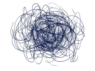 Complex Messy Connected Lines as Concept of Chaos