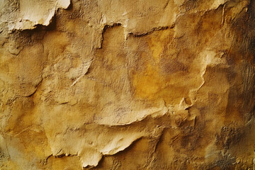 Fototapeta premium Dynamic grunge abstract ocher background, textured concrete wall. Abstract modern art concept with big rough strokes. 