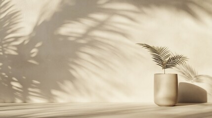 Elegant Indoor Plant with Shadows