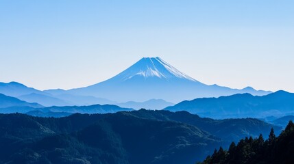Fototapeta premium Serene View of Mount Fuji