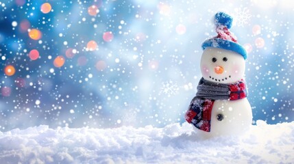 Fototapeta premium Snowman in Winter Wonderland